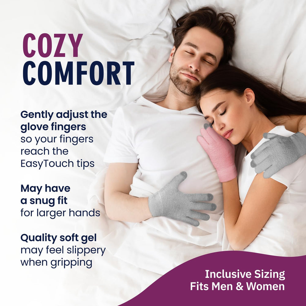 Guantes gel con manzanilla para relajación suave en casa.