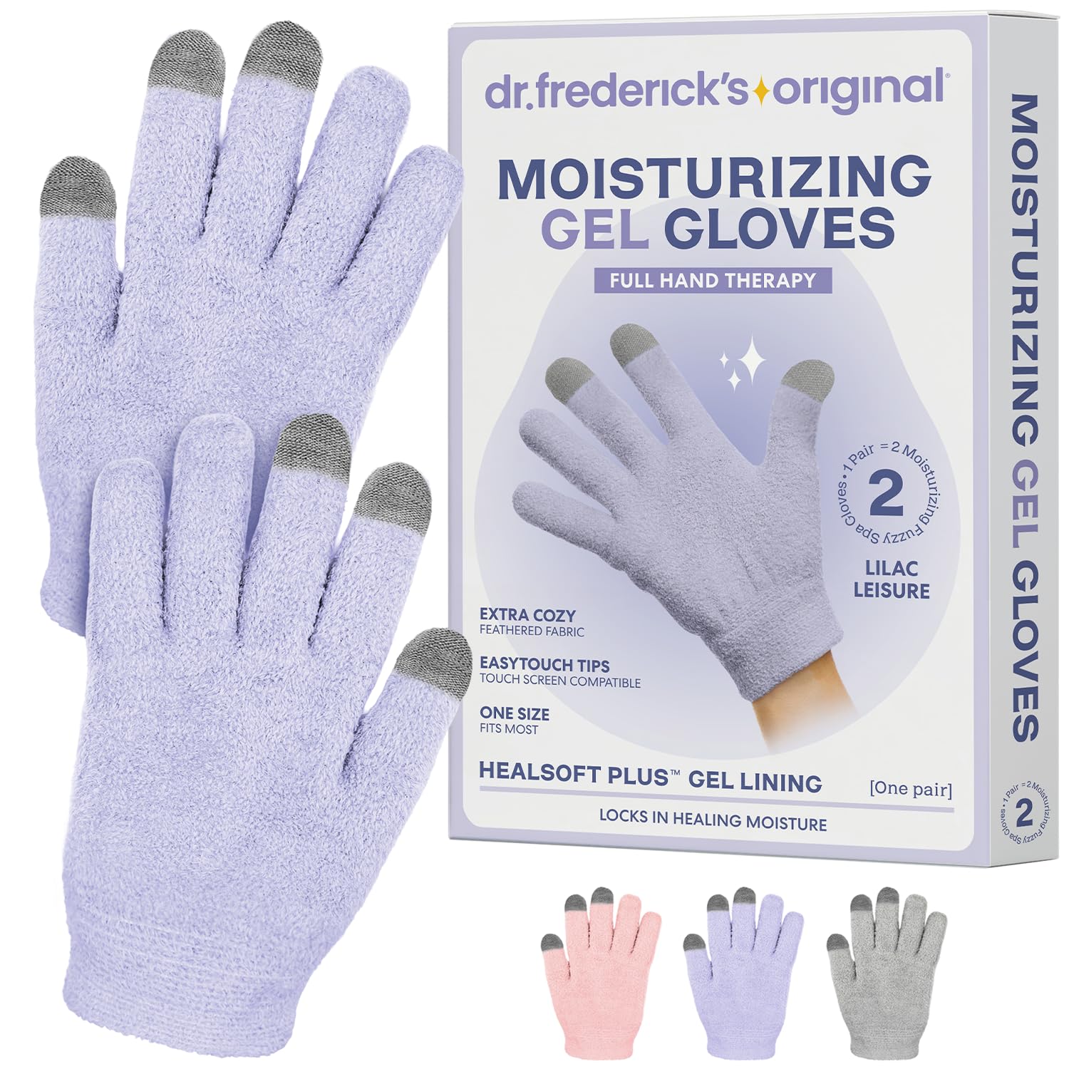 Guantes gel hidratantes Dr. Frederick's Original para relajación de las manos.