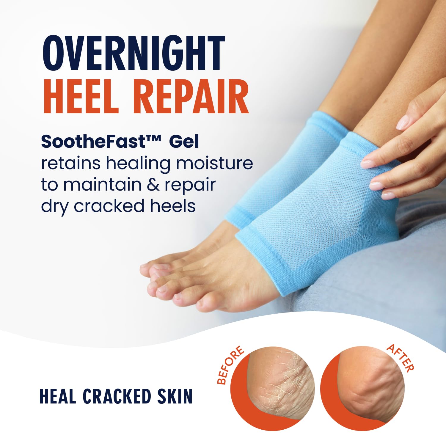Revestimiento de gel hidratante facilita la absorción de crema para pies.