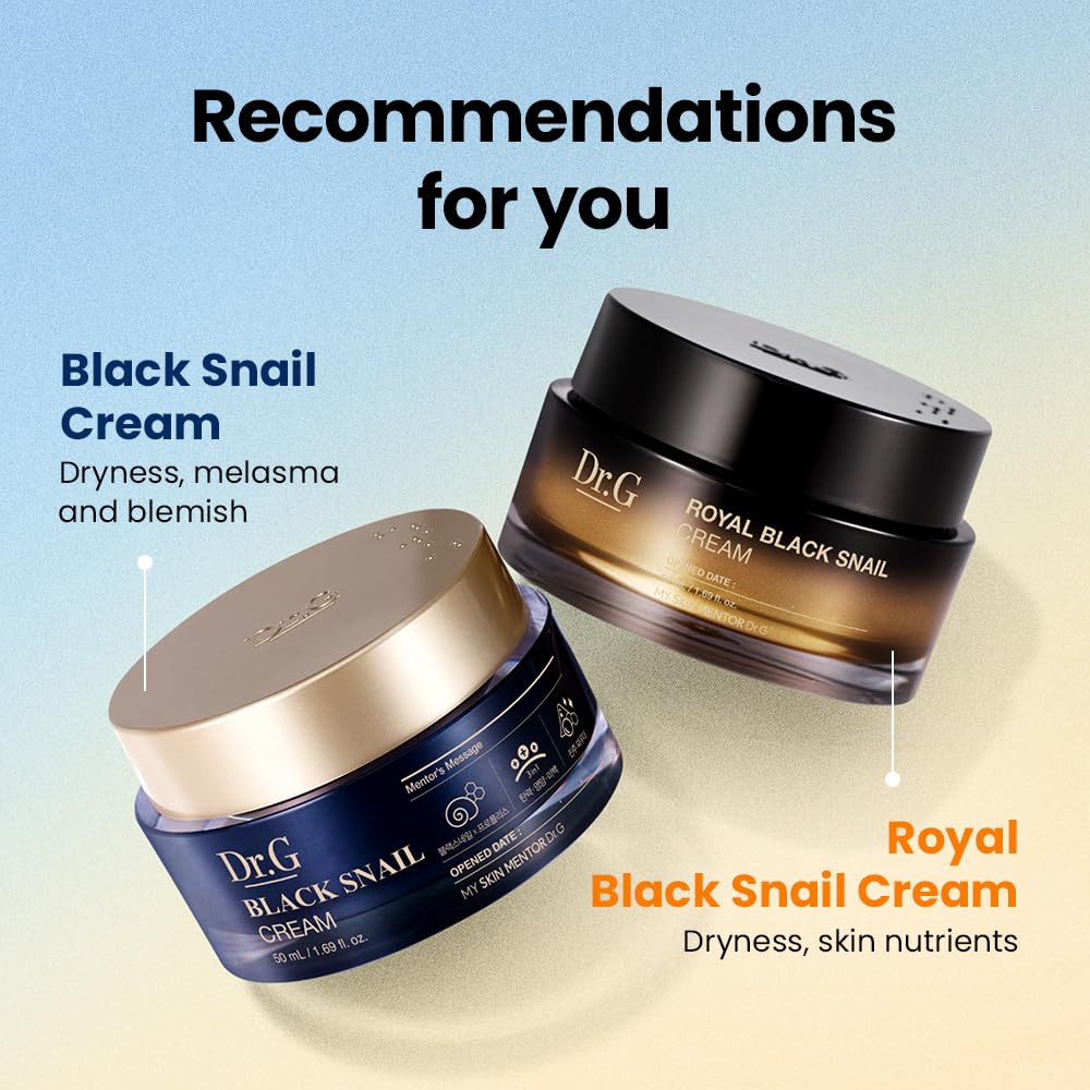 Dr.G Crema Caracol Negro 50ml: mejora la elasticidad con mucina de caracol.
