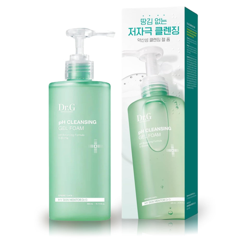 Dr.G pH Gel Foam, espuma suave para limpieza facial diaria y poros limpios.