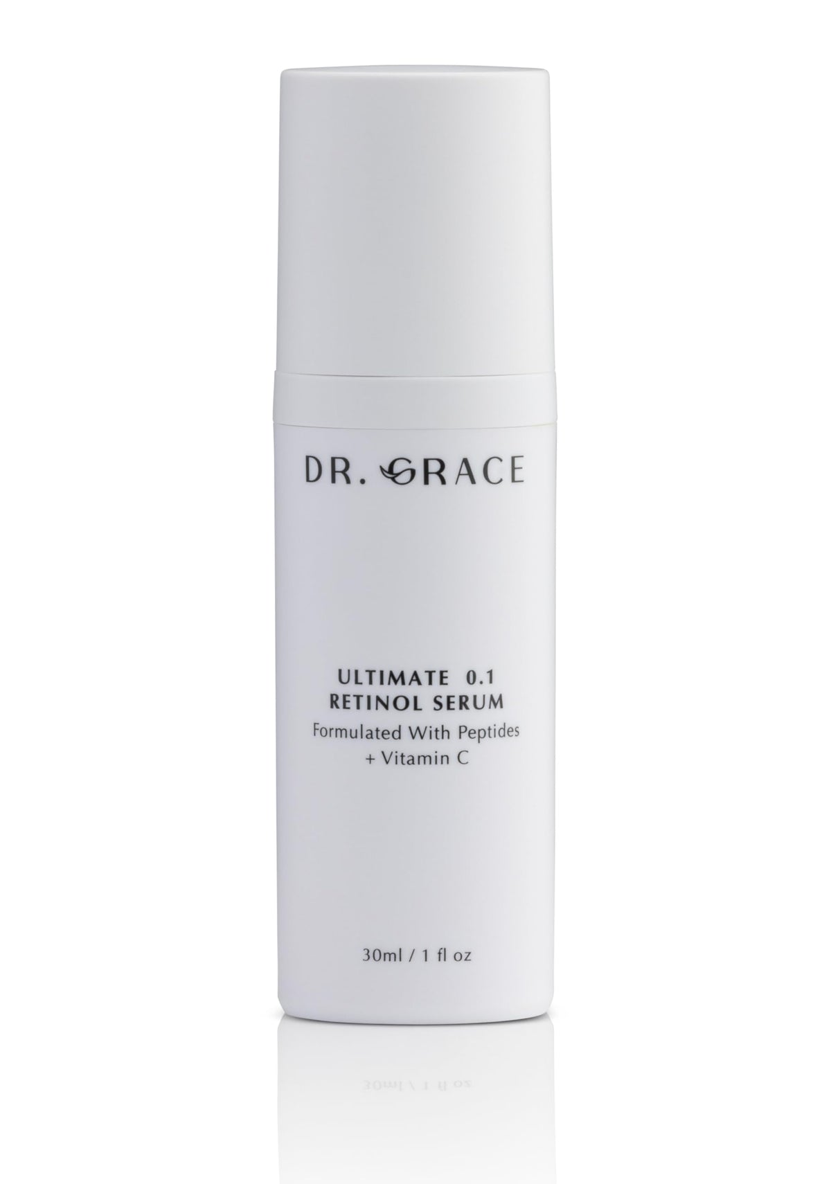 Dr. Grace Sérum Retinol 0.1, frasco compacto para uso nocturno.