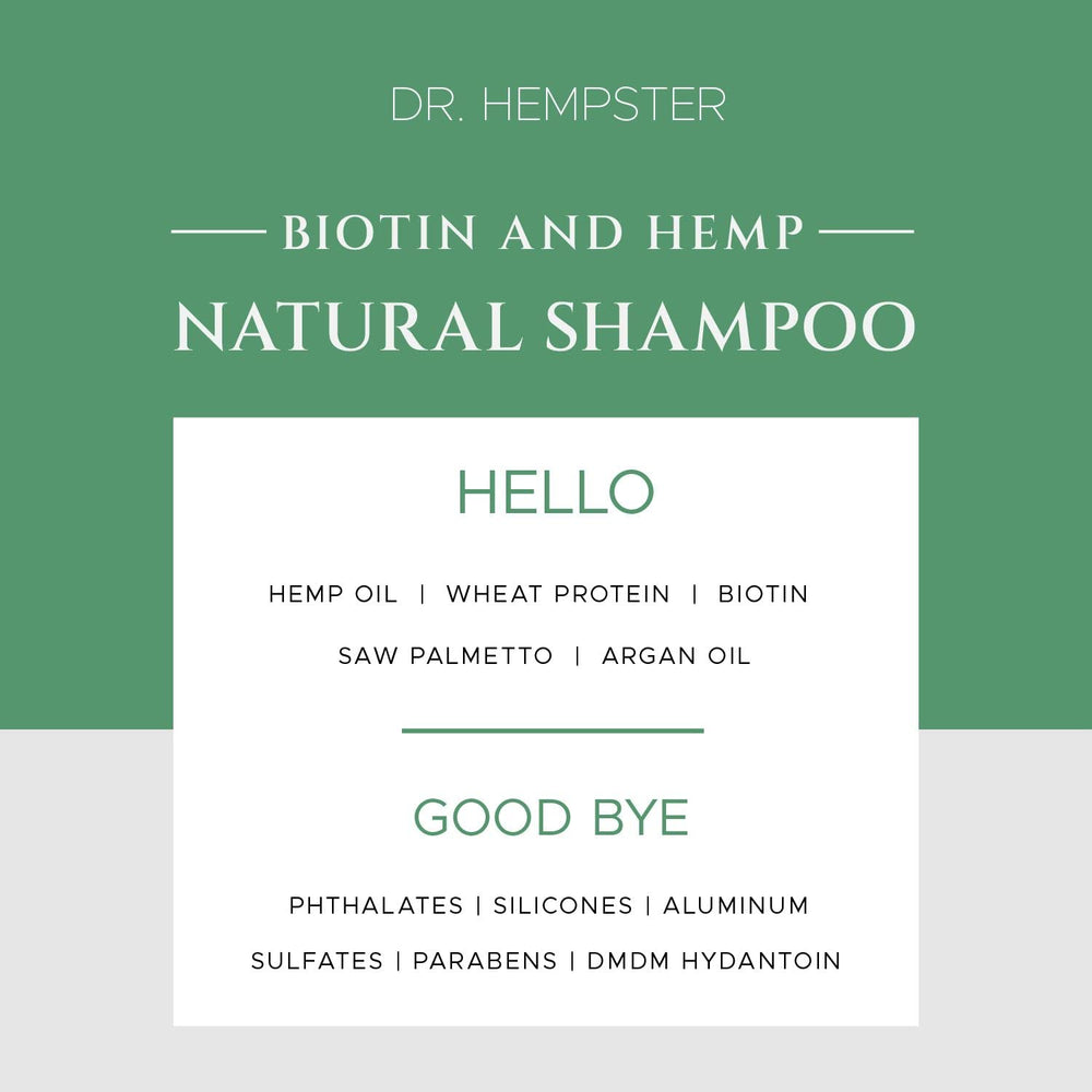 DR. HEMPSTER Saw Palmetto ingrediente natural para cuidado capilar.