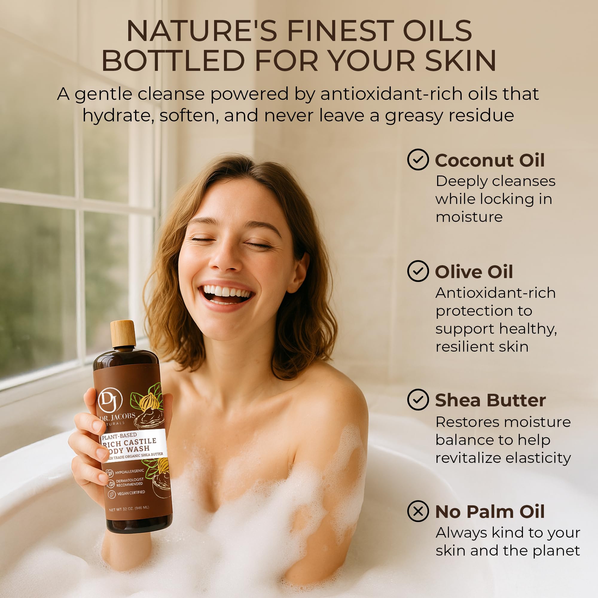 Aloe vera and vitamin E ingredients highlighted for hydrating care.