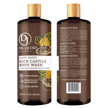 Shea Butter Wash pump shows nourishing, moisturizing lather after shower.