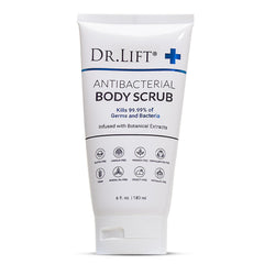 DR. LIFT exfoliante corporal en bote, sensación suave que deja la piel fresca.