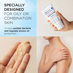 DR. LIFT exfoliante corporal, textura suave para pulir sin irritación.