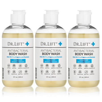 DR. LIFT gel de ducha antibacteriano en paquete de 3, lavado suave y seguro