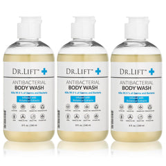 DR. LIFT gel de ducha antibacteriano en paquete de 3, lavado suave y seguro