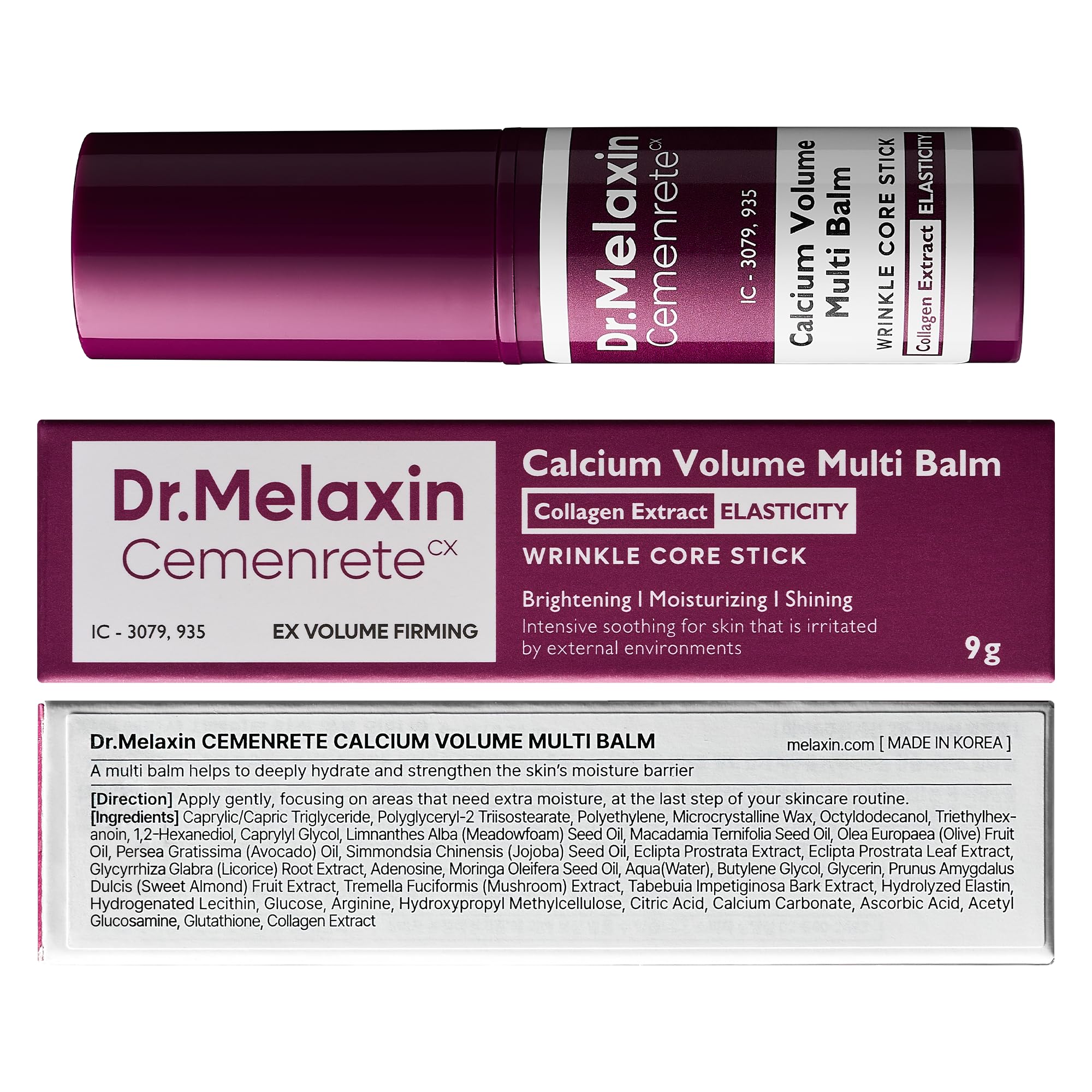 Diseño práctico y elegante del empaque de Dr.Melaxin Cemenrete Calcium Multi Balm.