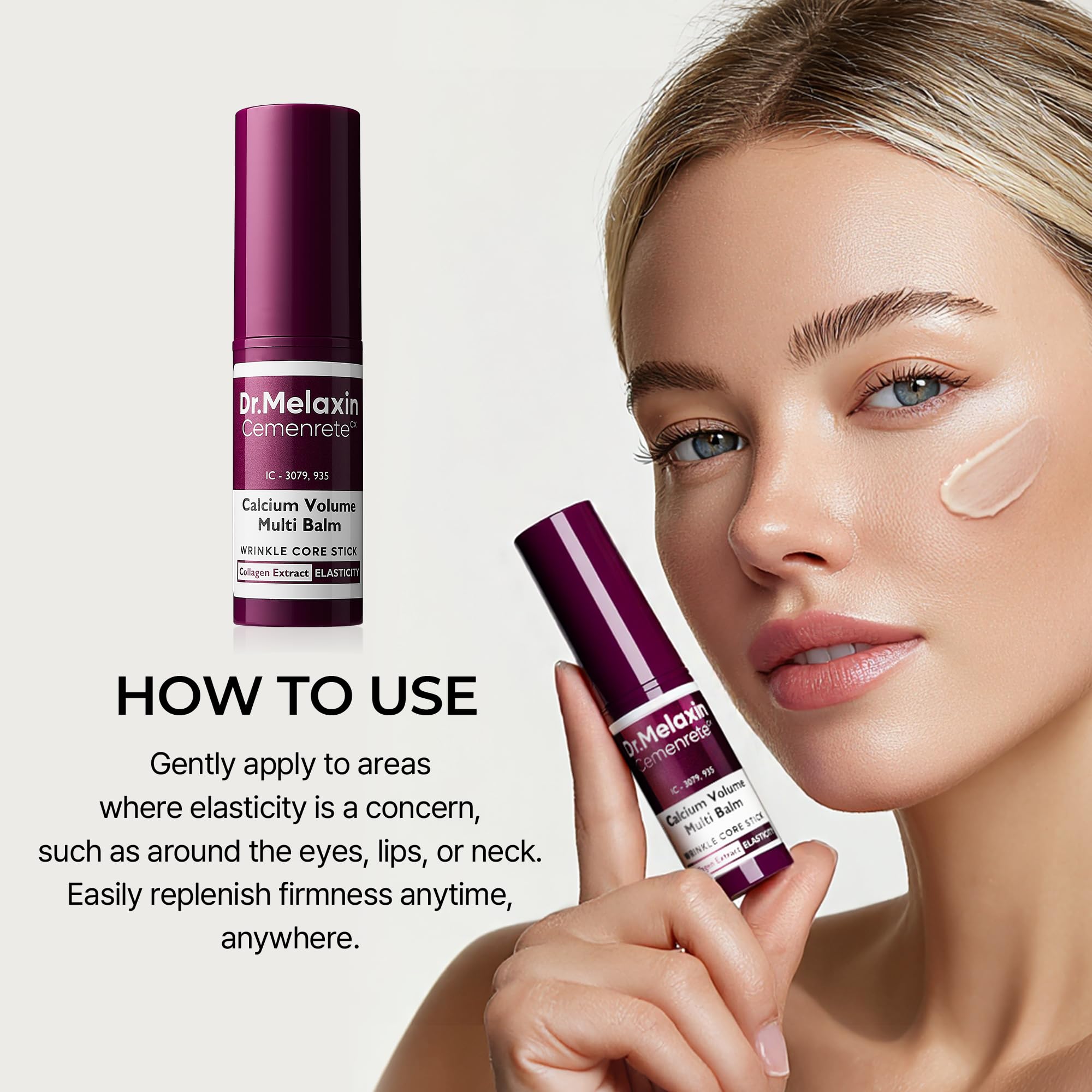 Combinación calcio y vitamina D para absorción potencial en Dr.Melaxin Cemenrete.