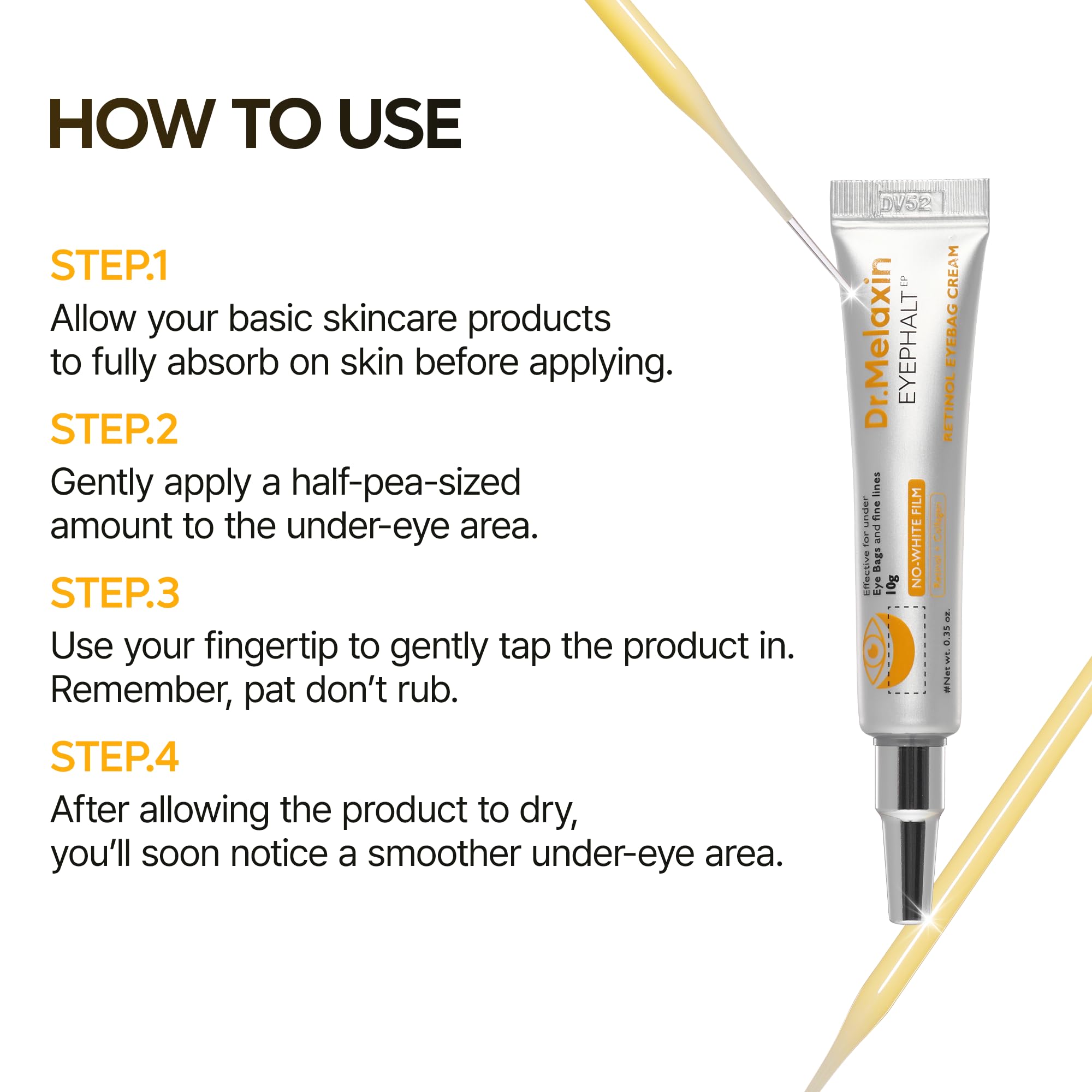 Dr. Melaxin Contorno Ojos Apto Maquillaje: adecuada para maquillaje suave y uniforme.
