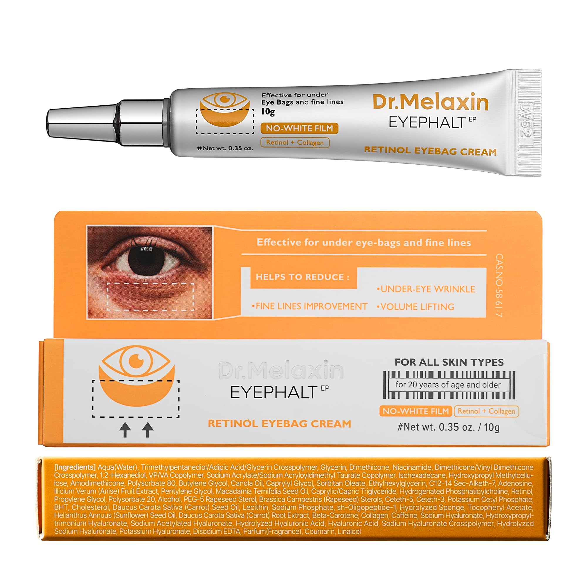Dr. Melaxin Contorno Ojos Uso Diario: indicado para uso diurno y nocturno.