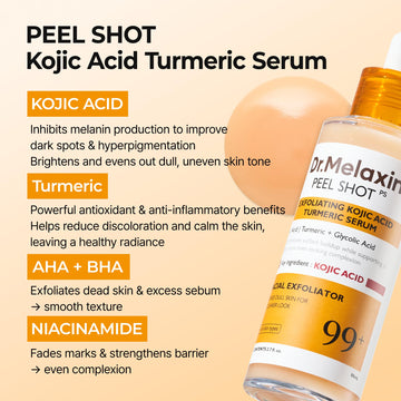 Dr.Melaxin Peel Shot, dispensador práctico, facilita dosificación precisa.