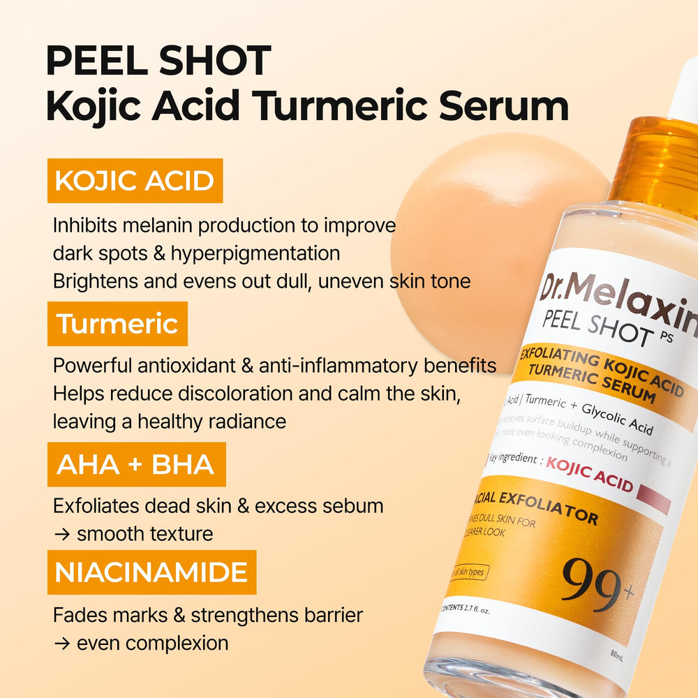 Dr.Melaxin Peel Shot, dispensador práctico, facilita dosificación precisa.