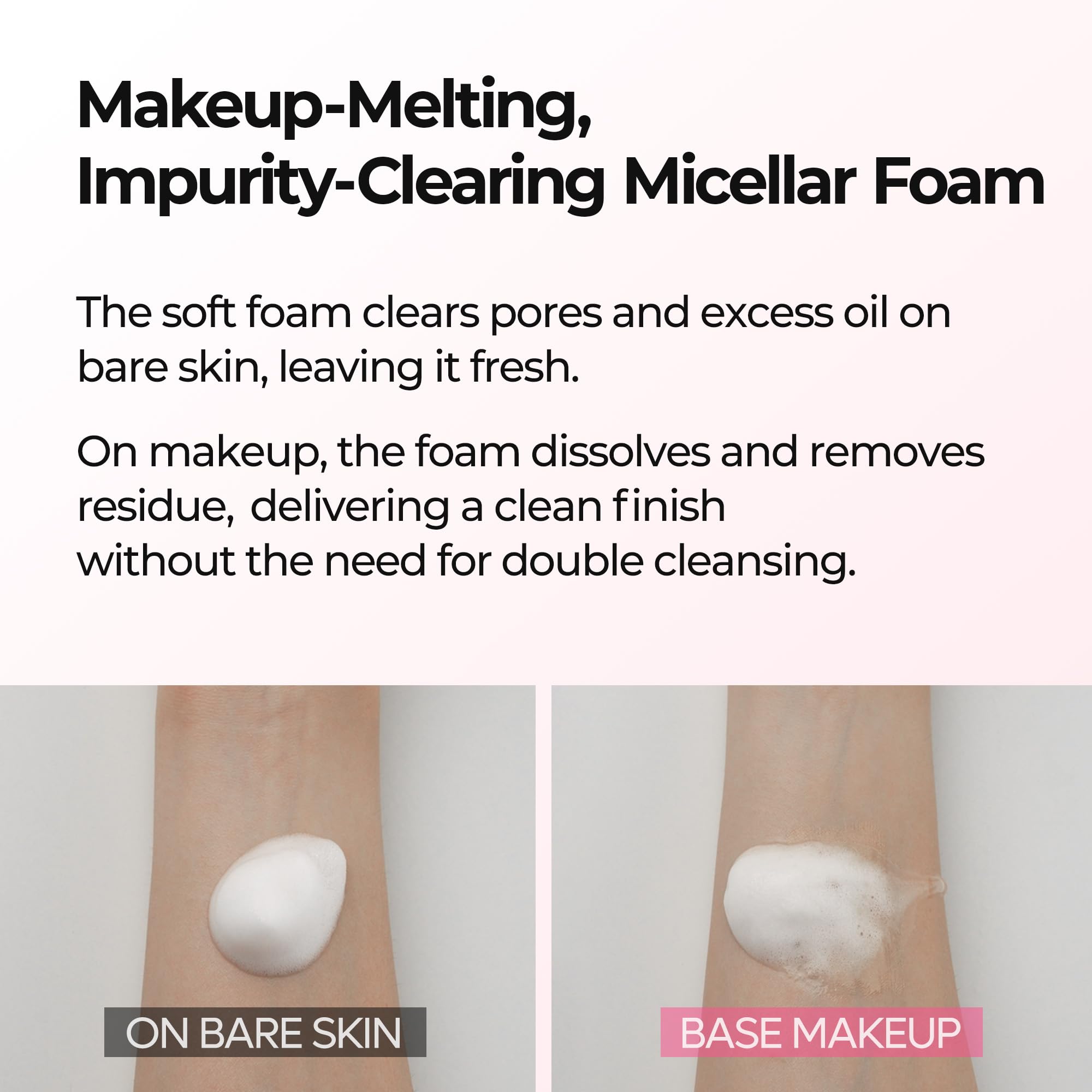 Dr.Melaxin Melting Cleanser, texture fondante qui se dépose en douceur sur le visage.
