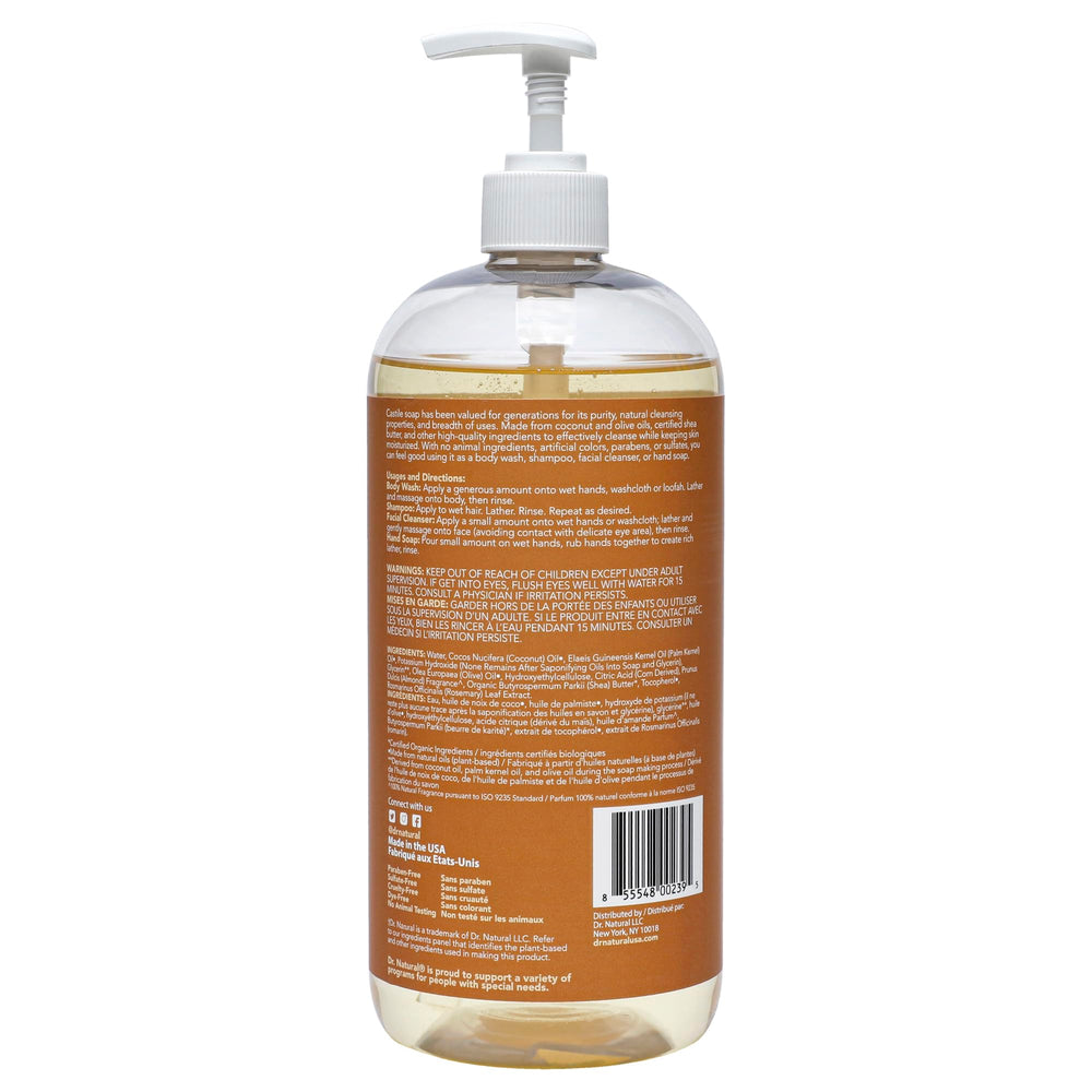 Envase sostenible de Dr. Natural jabón Castilla almendras