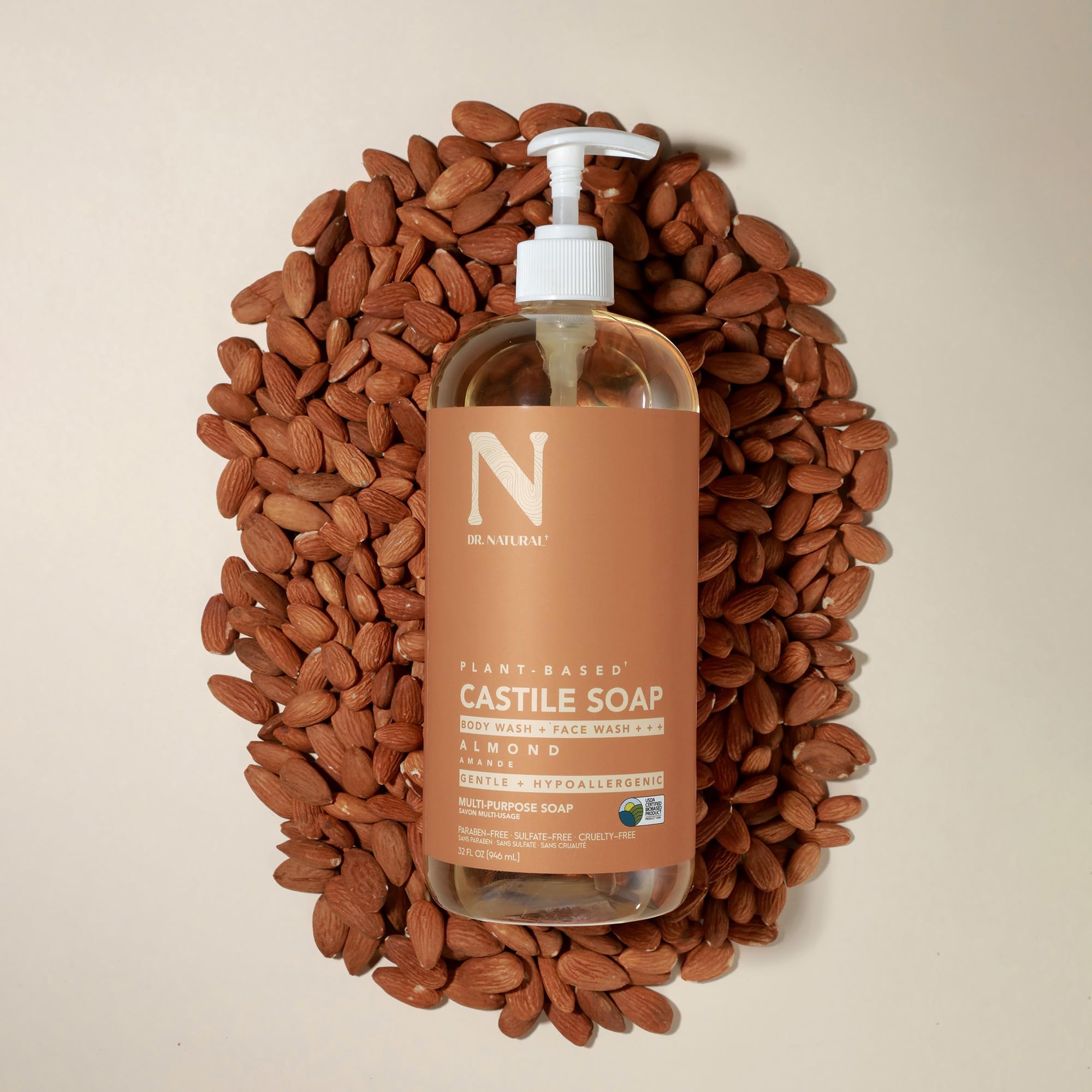 Limpieza de manos en cocina con Dr. Natural jabón Castilla almendras