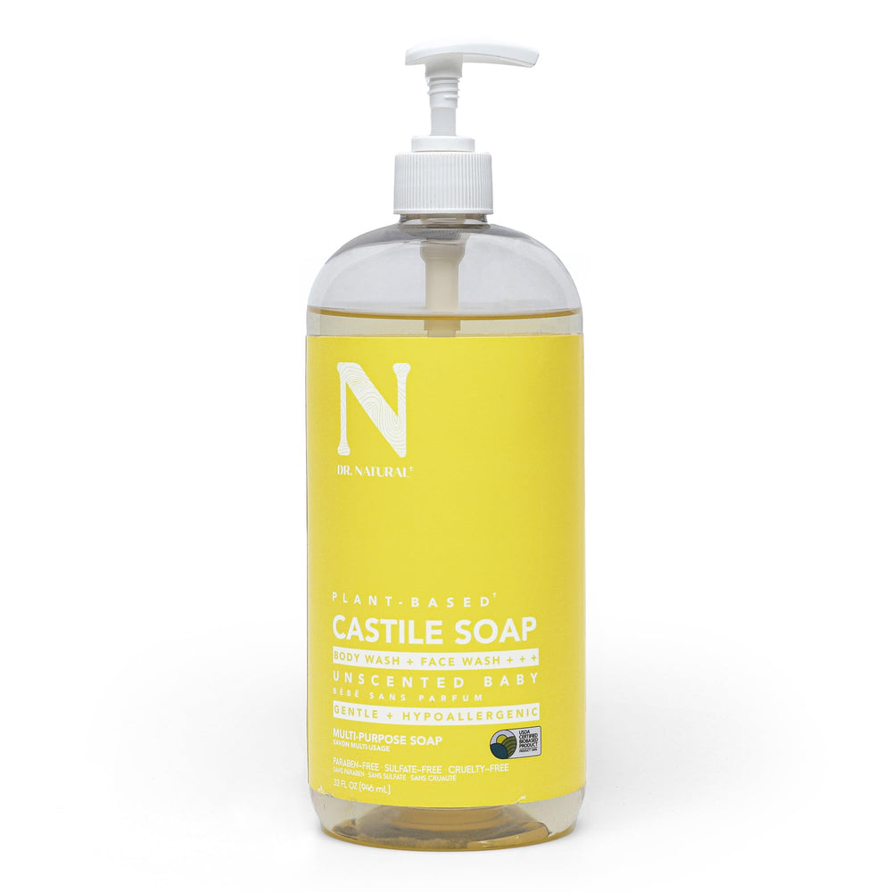 Dr. Natural jabón castilla líquido para todo el cuerpo, limpieza suave