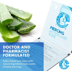 DR. PIERCING AFTERCARE: toallitas-individuales para uso rápido y práctico