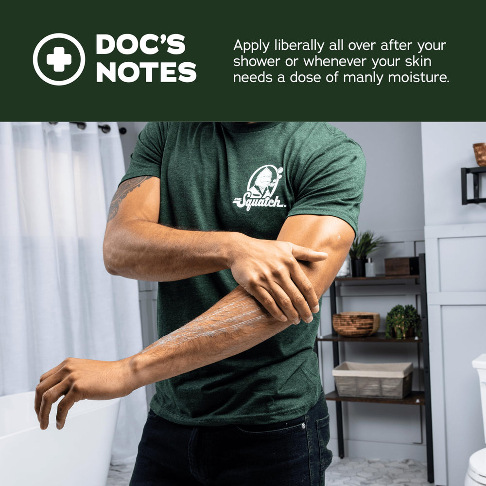 Application après la douche sur le bras et le corps pour une hydratation rapide.