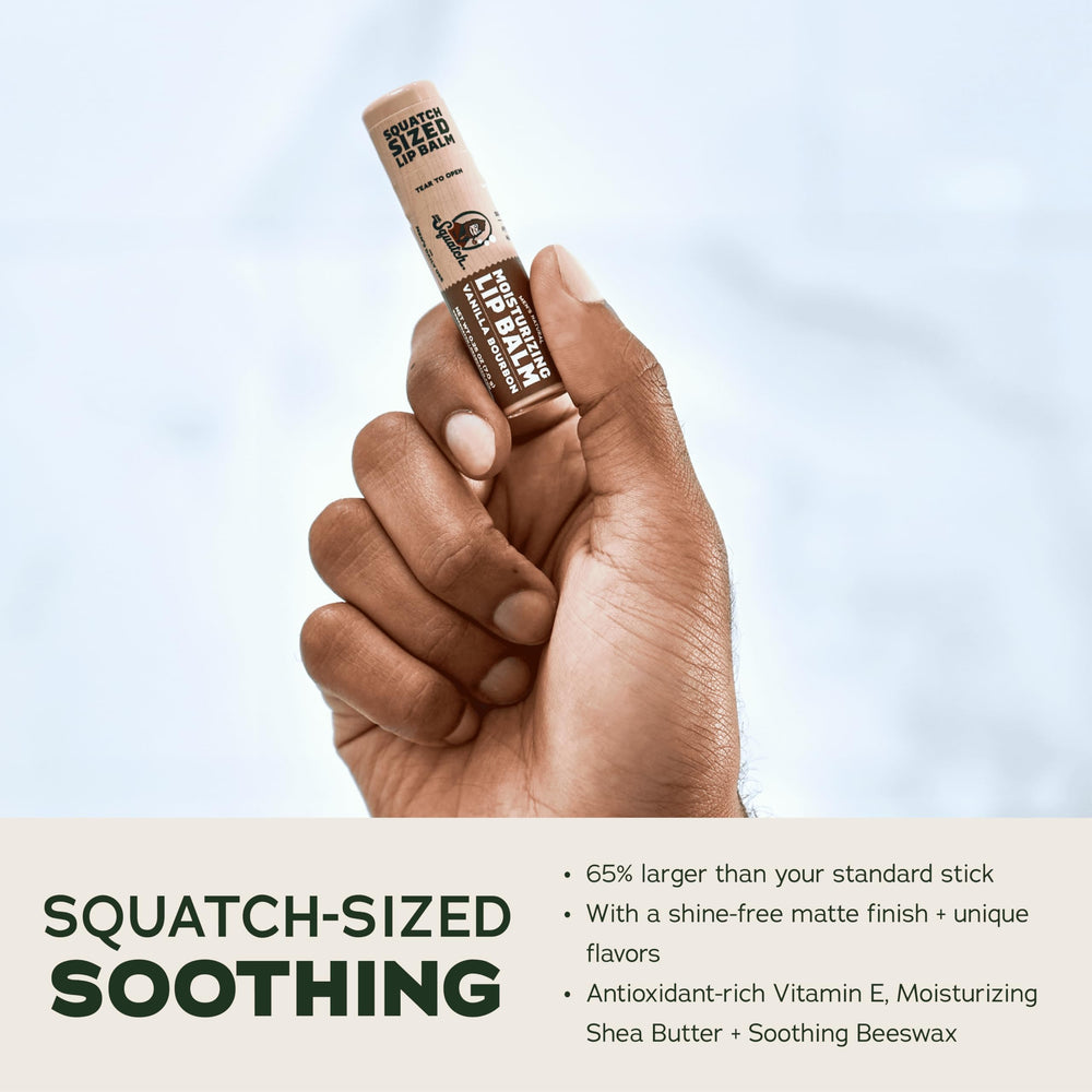 Dr. Squatch balsamo labial costa de coco para hidratación suave y aroma tropical