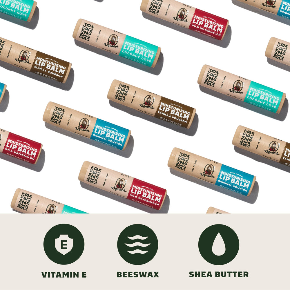 Dr. Squatch balsamo labial menta original para una sensación fresca y cómoda
