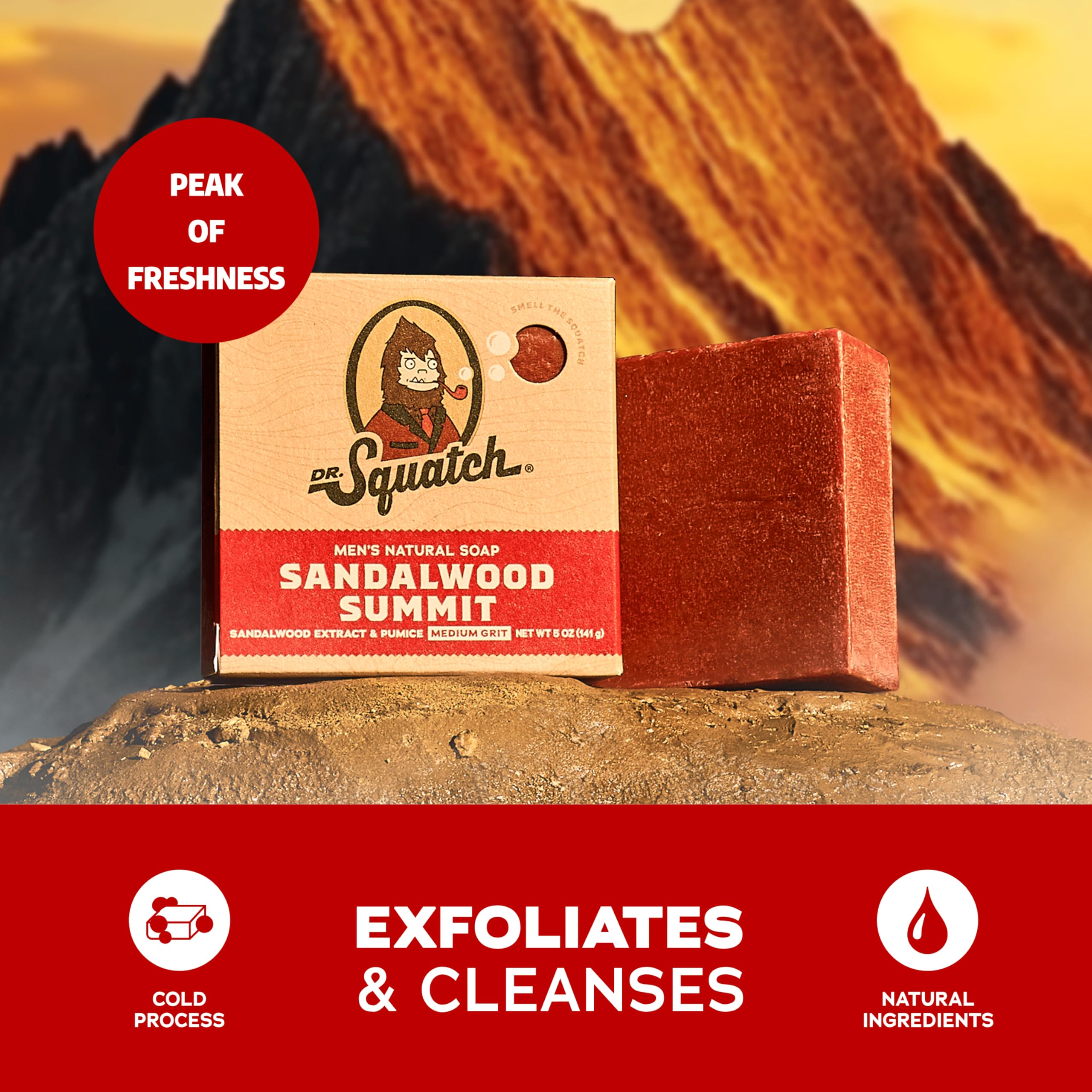 Dr. Squatch barra de jabón manteca de karité, nutrición diaria para la piel.