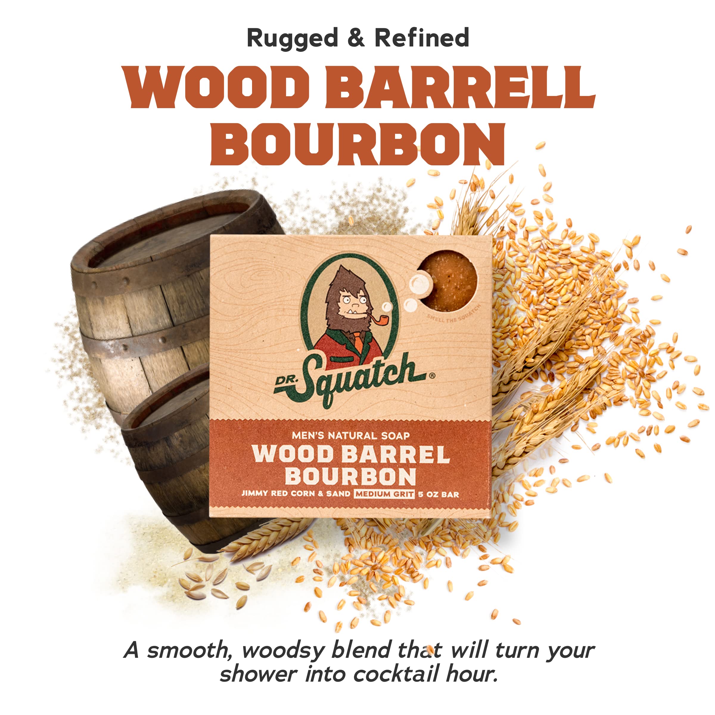 Dr. Squatch Bay Rum: barra jabón aroma intenso para ducha duradera.