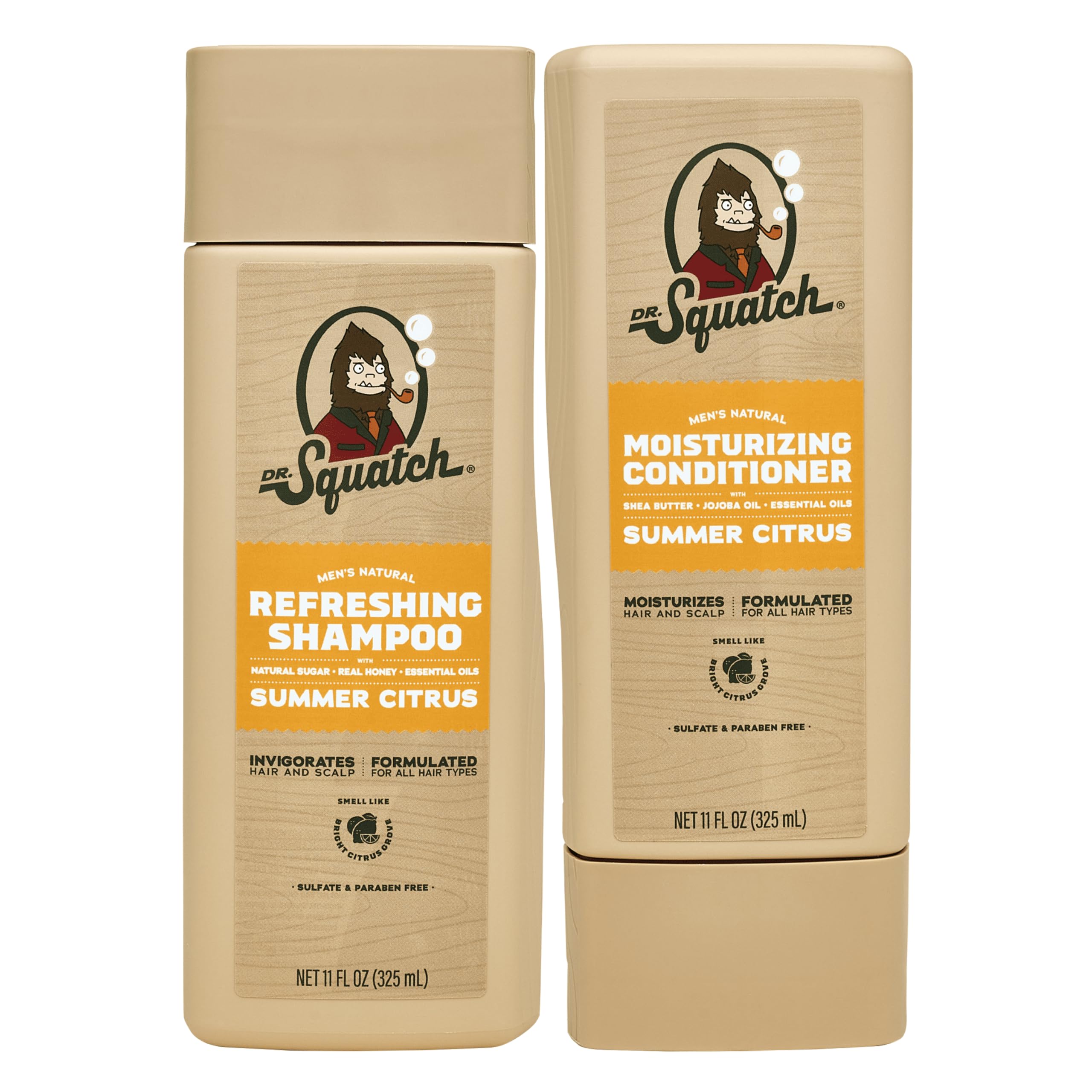 Dr. Squatch champú Cítrico de Verano, botella 8 oz, aroma vigorizante para cabello limpio