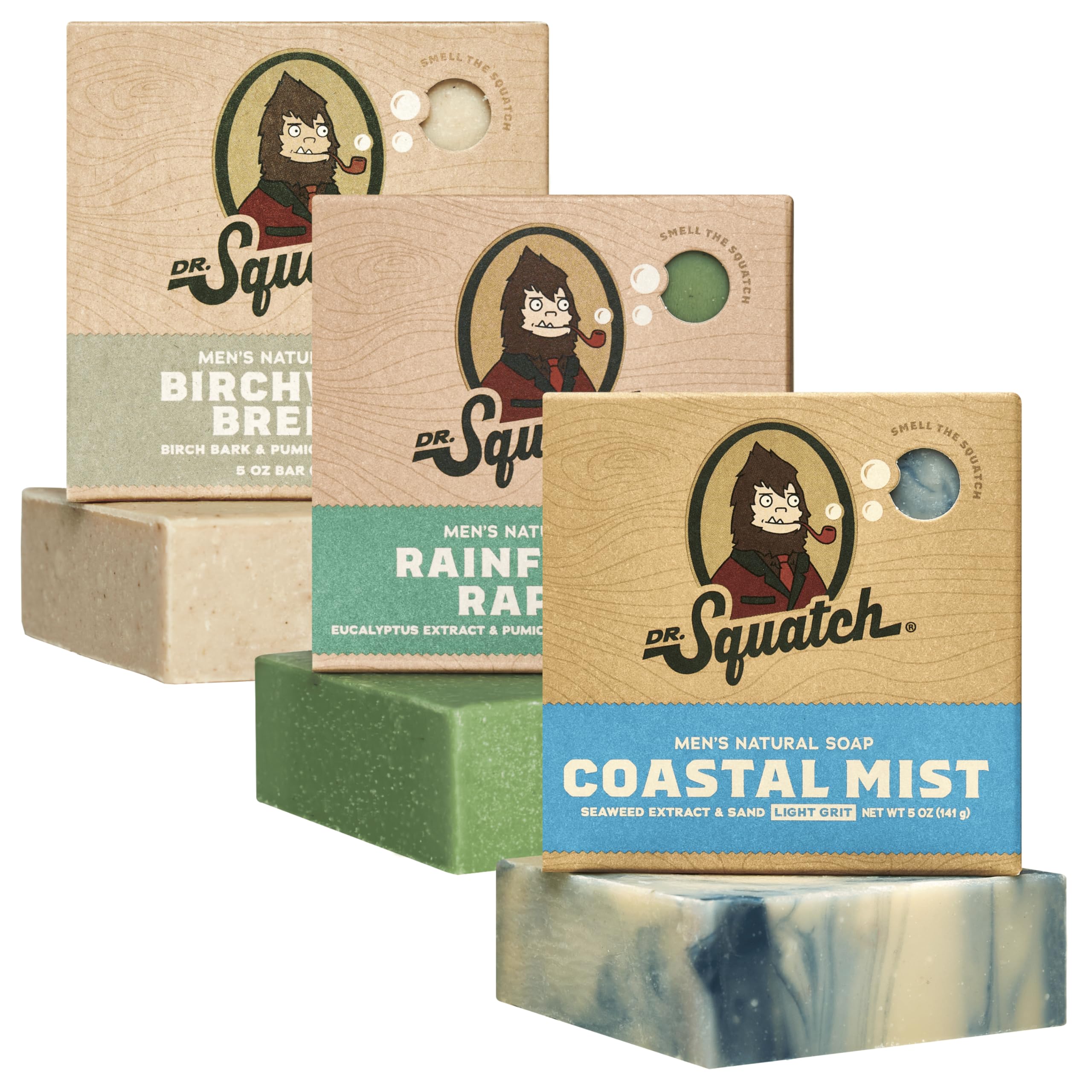 Dr. Squatch Coastal Mist bar soap—refreshing cleanse with natural oils.