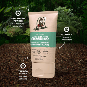 Desodorante Dr. Squatch Rainforest Rapids, ingredientes naturales Arrurruz, vitamina E y tapioca