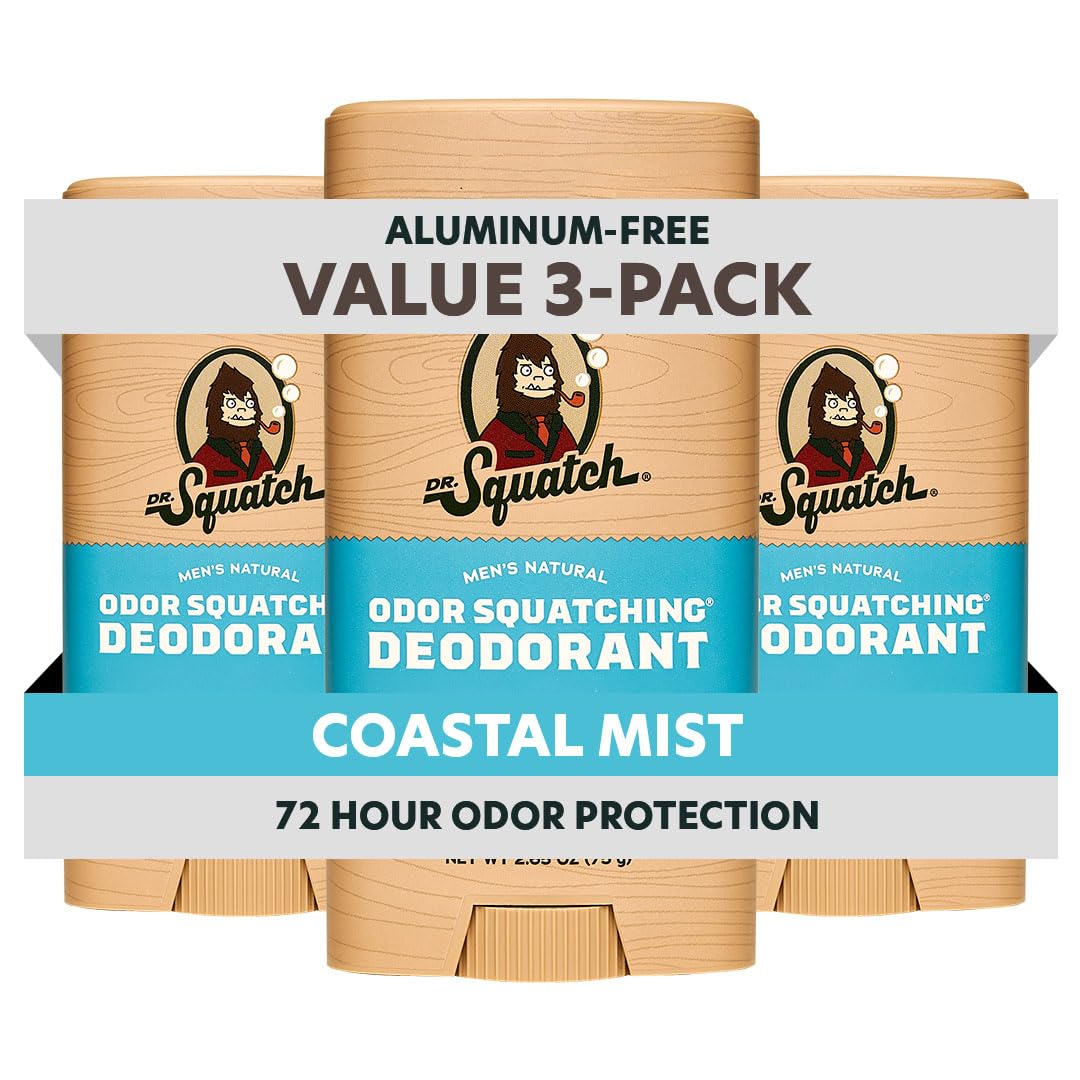 Dr. Squatch desodorante natural sin aluminio en barra para uso diario