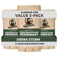 Dr. Squatch desodorante natural para hombres en empaque 2-pack con carbón y postbióticos.