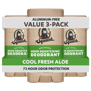 Desodorante Dr. Squatch en barra Cool Fresh Aloe para protección diaria sin aluminio.