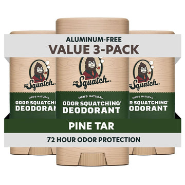 Dr. Squatch desodorante natural para hombre con pino tar, sensación fresca todo el día