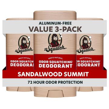 Dr. Squatch Sandalwood Summit, desodorante en barra proporciona protección natural.