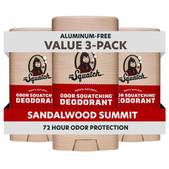 Dr. Squatch Sandalwood Summit, desodorante en barra proporciona protección natural.