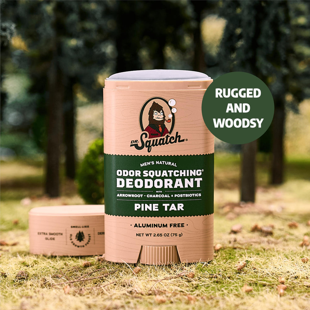 Dr. Squatch desodorante sin aluminio para hombre, carbón activo ayuda a contener olores