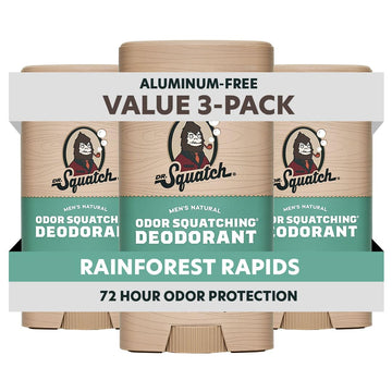 Dr. Squatch desodorante natural en stick Rainforest Rapids listo para uso diario.