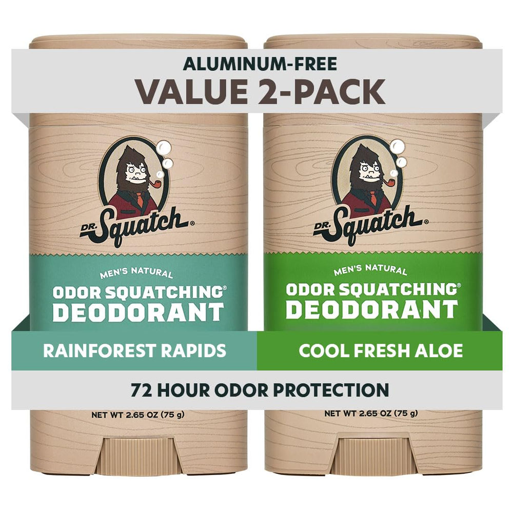 Dr. Squatch desodorante natural para hombres, empaque doble, protección diaria