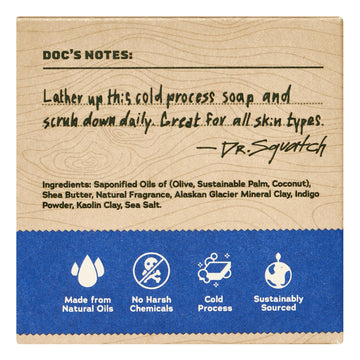 Dr. Squatch Fresh Falls: empaque elegante, regalo ideal para el cuidado masculino.