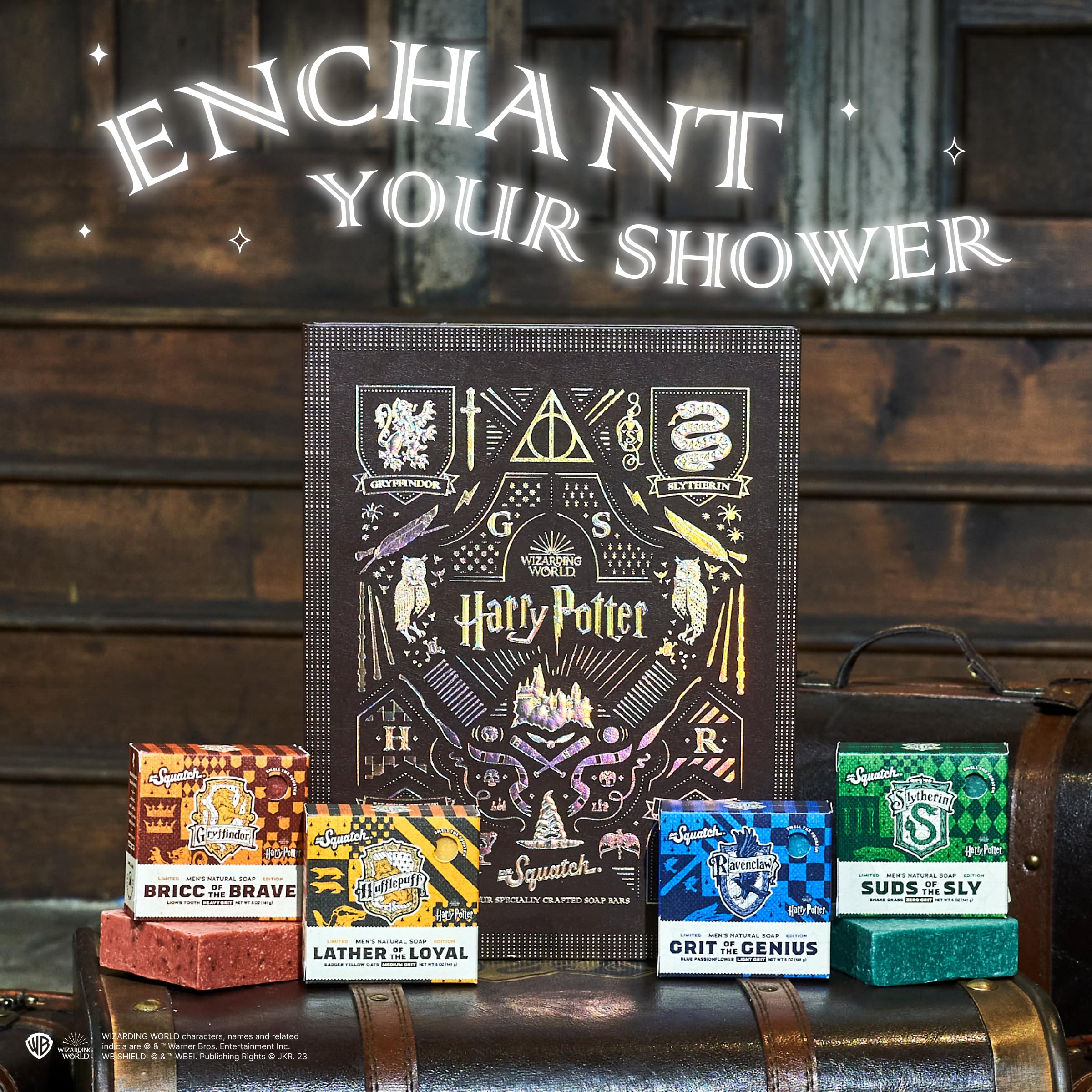 Savon Slytherin Dr. Squatch, odeur captivante et nettoyage doux.