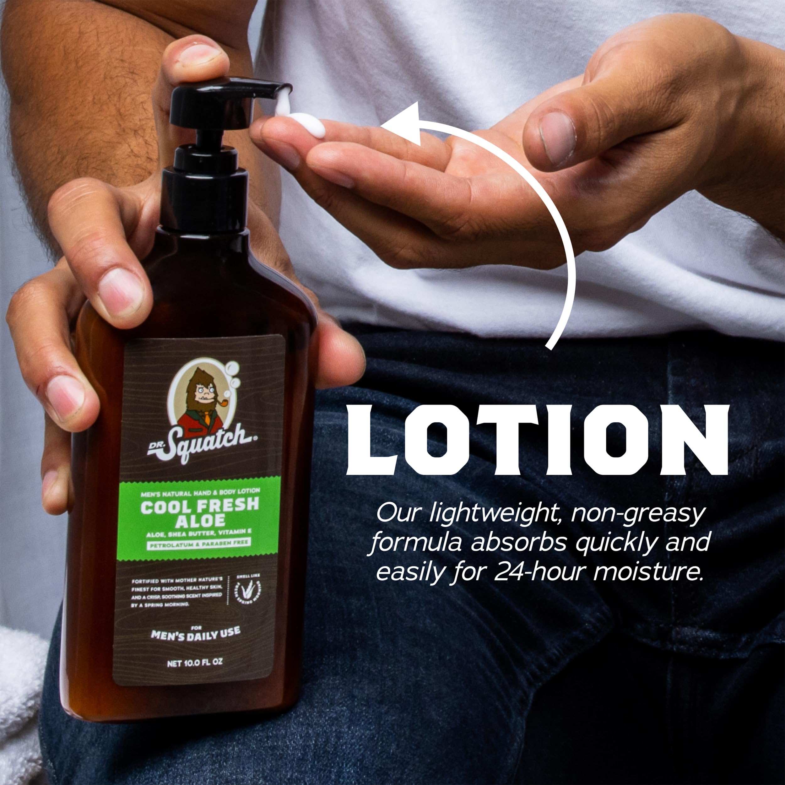 Dr. Squatch ingredientes-naturales-sin-petrolato cuidan la piel sensible.
