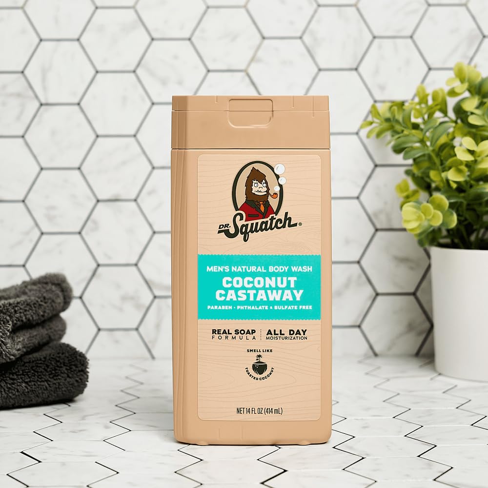Dr. Squatch ingredientes naturales visibles para hidratación suave