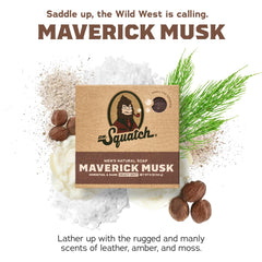 Dr. Squatch ingrédients-naturels: huile coco et karité nourrissent la peau.