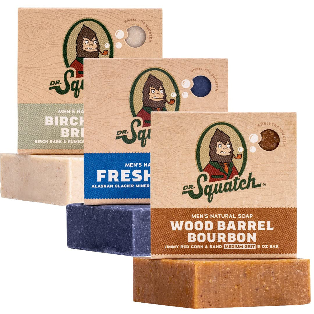Dr. Squatch Jabon Natural barra tonel bourbon: experiencia vigorizante para la ducha.