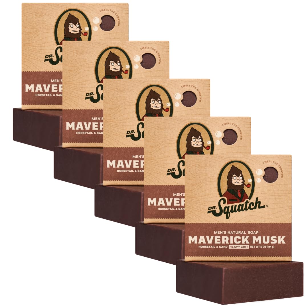 Dr. Squatch Savon-barre Maverick Musk pour peau propre et fraîche.