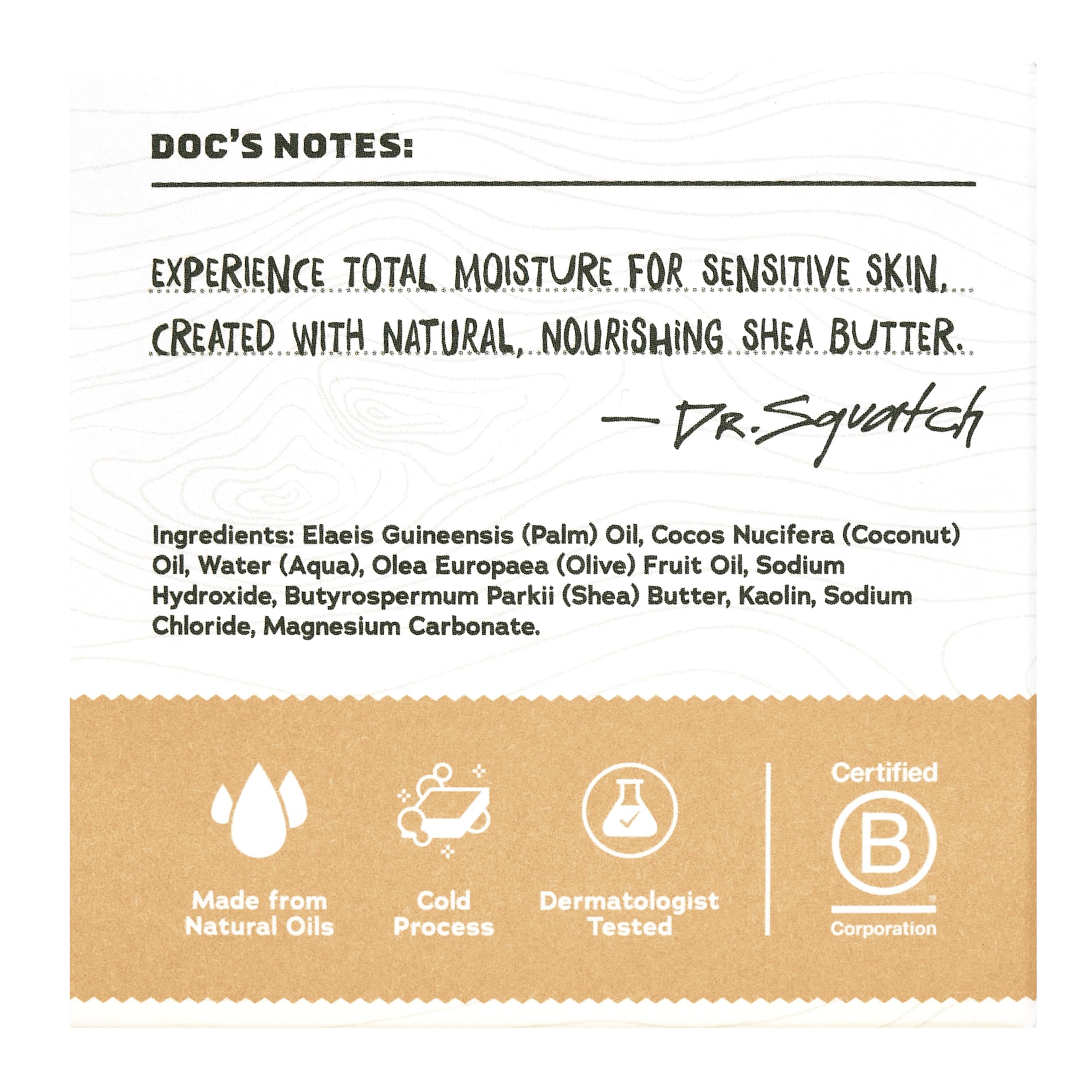 Packaging shot conveys practical men’s care with fragrance-free cleansing by Dr. Squatch.