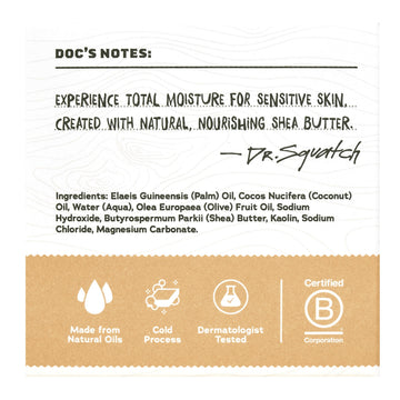 Packaging shot conveys practical men’s care with fragrance-free cleansing by Dr. Squatch.